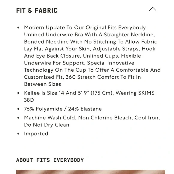 SKIMS FITS EVERYBODY
UNLINED DEMI BRA - Picture 3 of 10